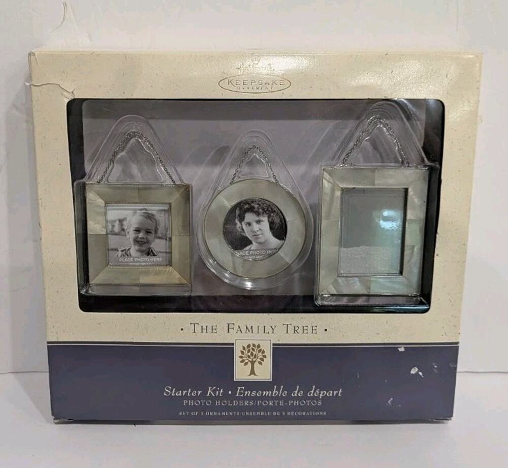 Vintage 2003 Keepsake The Family Tree Starter Kit Photo Holder Ornaments
